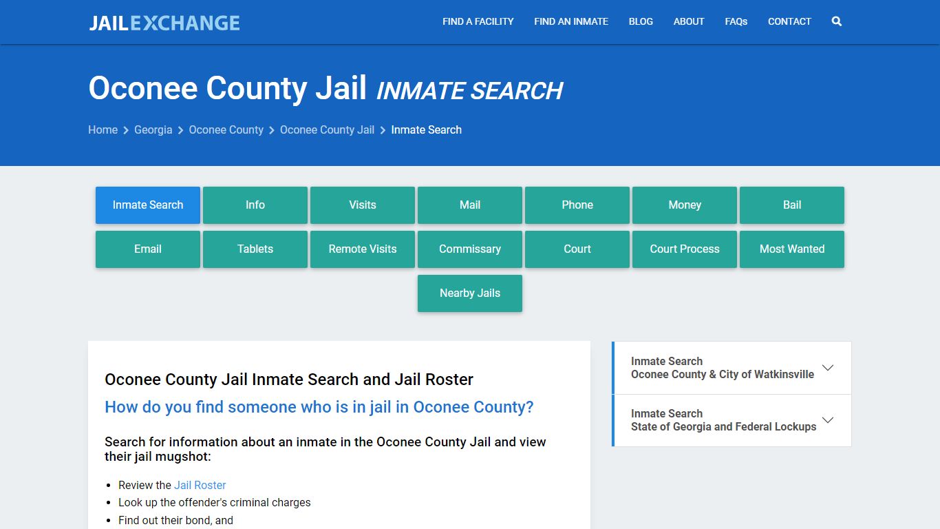 Inmate Search: Roster & Mugshots - Oconee County Jail, GA